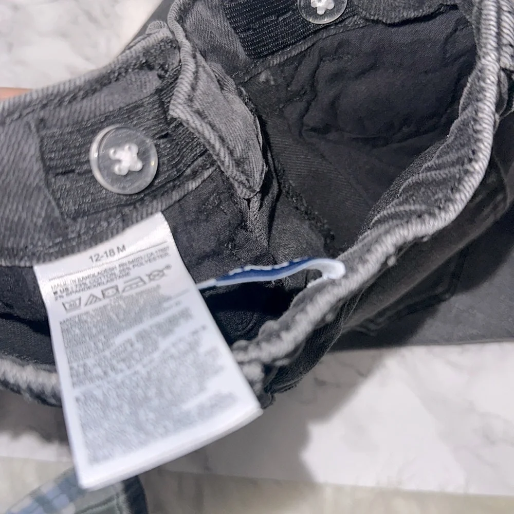 Old navy Black Denim Shorts for Kids 12-18 months